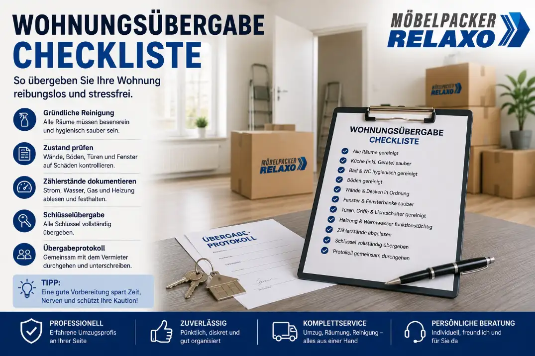 Leergeräumte Wohnung kurz vor der Übergabe an den Vermieter